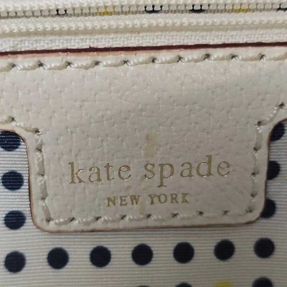 Kate Spade Woven Clutch Bag Shoulder Brown/White NWOT